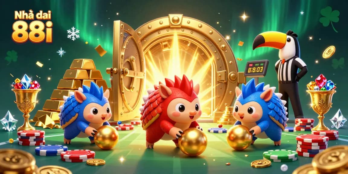 Bowl through stacks of poker chips at Nhà cái 88i with the vibrant pangolins as the referee illuminates the excitement.