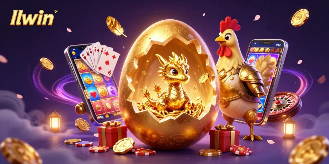 Experience thrilling wins at llwin with our vibrant 3D casino illustration showcasing epic games and golden treasures!