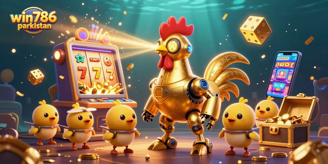 Experience the excitement of win786parkistan with a fantastic jackpot scene, complete with vibrant casino elements.