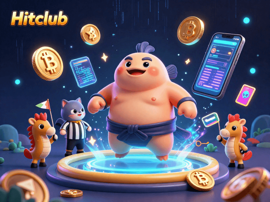 Hitclub features an underwater ring with a fugu, catfish referee, and exciting crypto elements.
