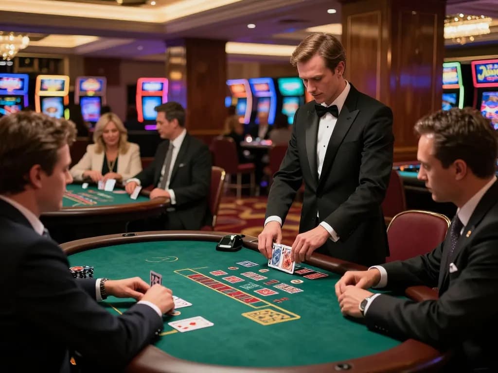 Players at XX88's blackjack tables demonstrating skill and strategy in a luxurious casino setting.