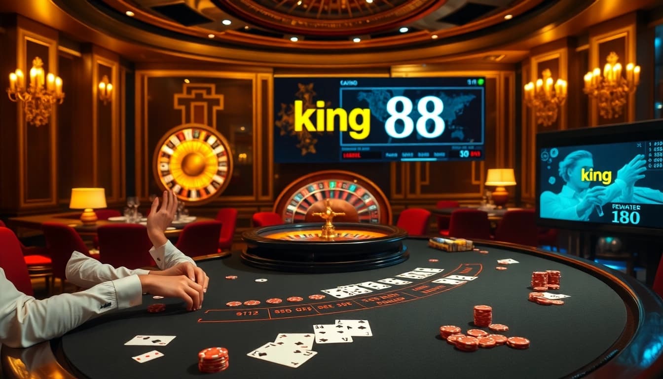 Experience the excitement of king 88 at a luxurious casino table with high-stakes gaming.