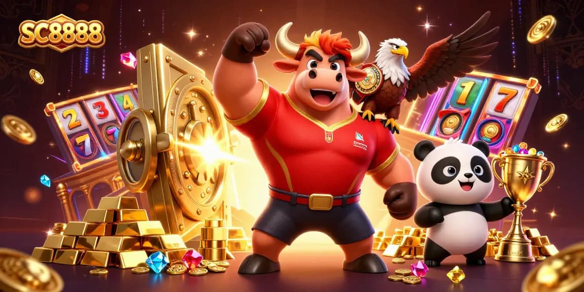 Engage in thrilling gameplay at SC8888 with vibrant characters and exciting casino elements.