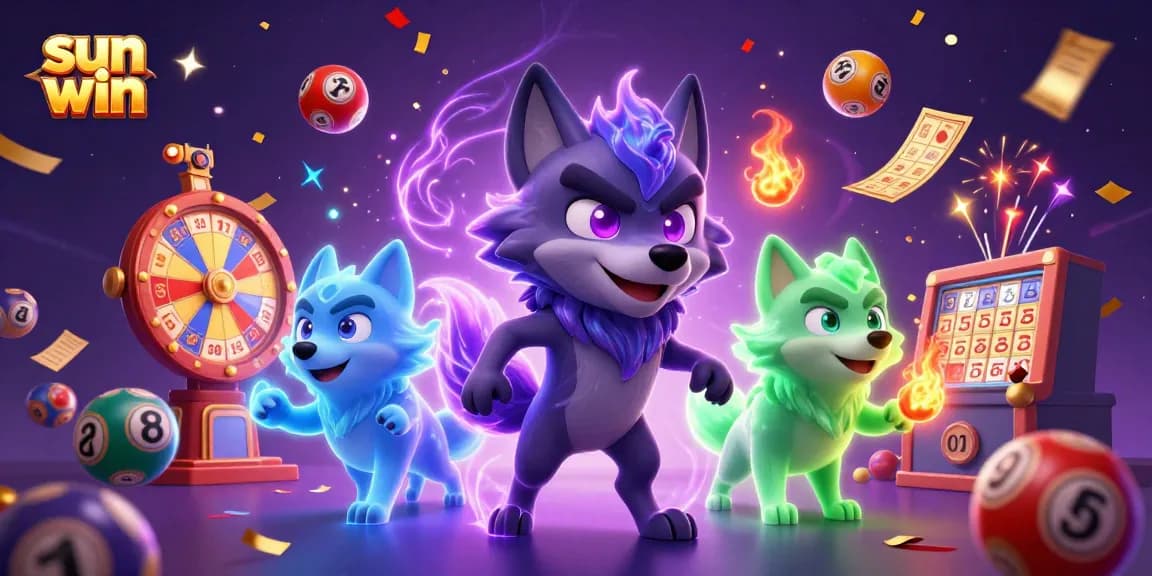 Experience the thrill of sun win with vibrant casino games and dynamic characters in an immersive scene.