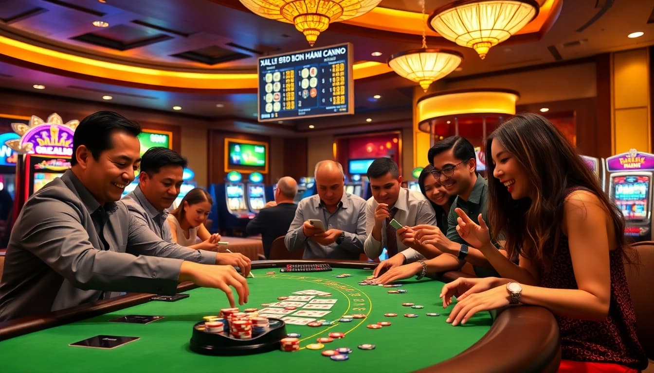 Xổ số 3 miền hôm nay displayed on a vibrant casino screen during an exciting lottery event.