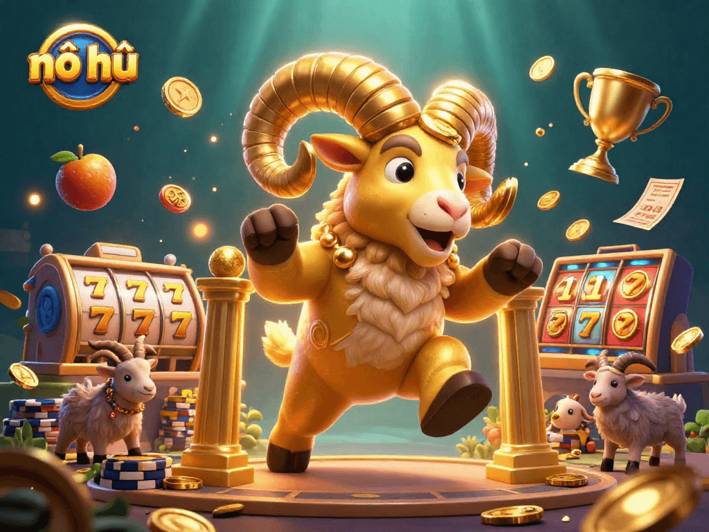 Experience thrilling nổ hũ gameplay with vibrant slot reels and golden jackpot symbols.