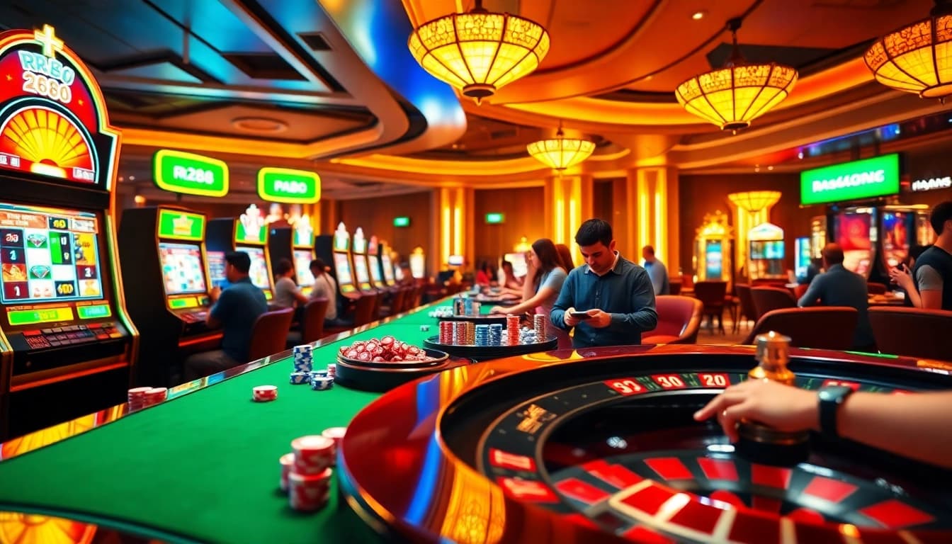Experience thrilling online gambling with rr88.pizza featuring vibrant casino elements and engaging games.