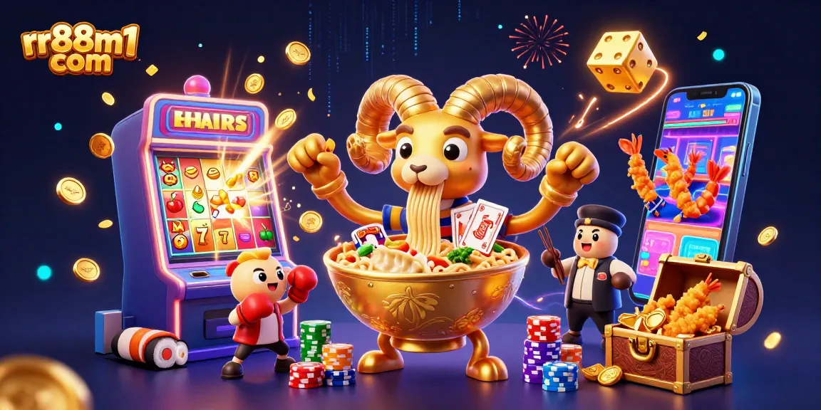 Experience the thrill of rr88m1 com's vibrant casino atmosphere with captivating games and characters.