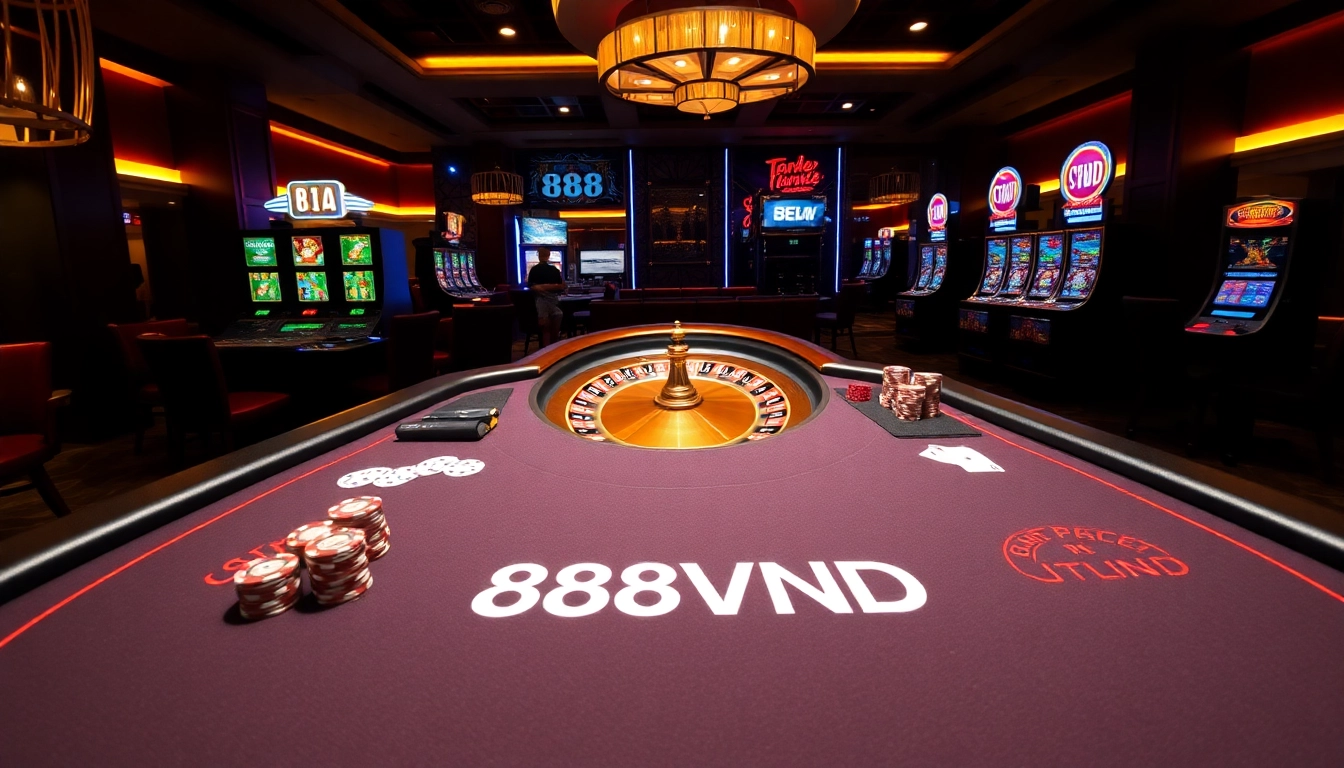 Experience the thrill of 888VND with vibrant casino tables and strategic gameplay action.