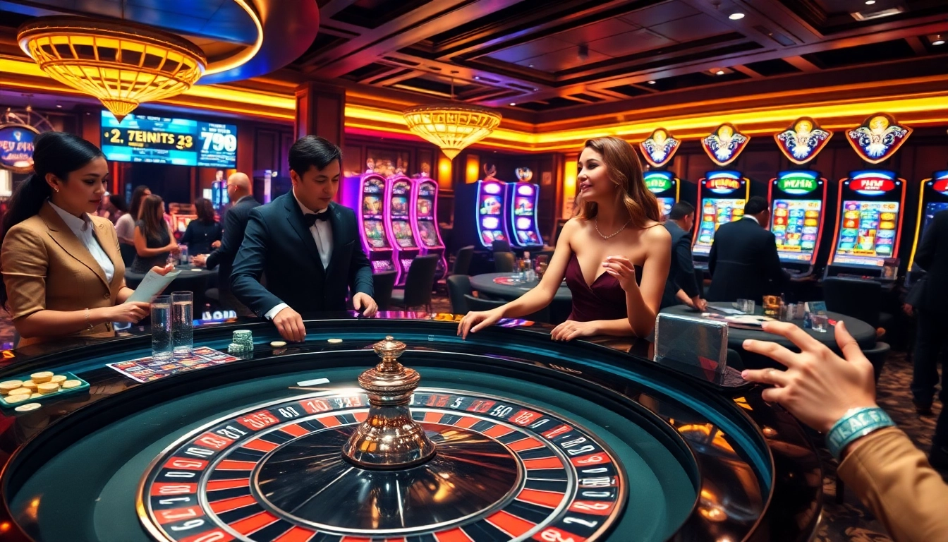 Players at the roulette table enjoying a thrilling game at https://789f.site/ casino.