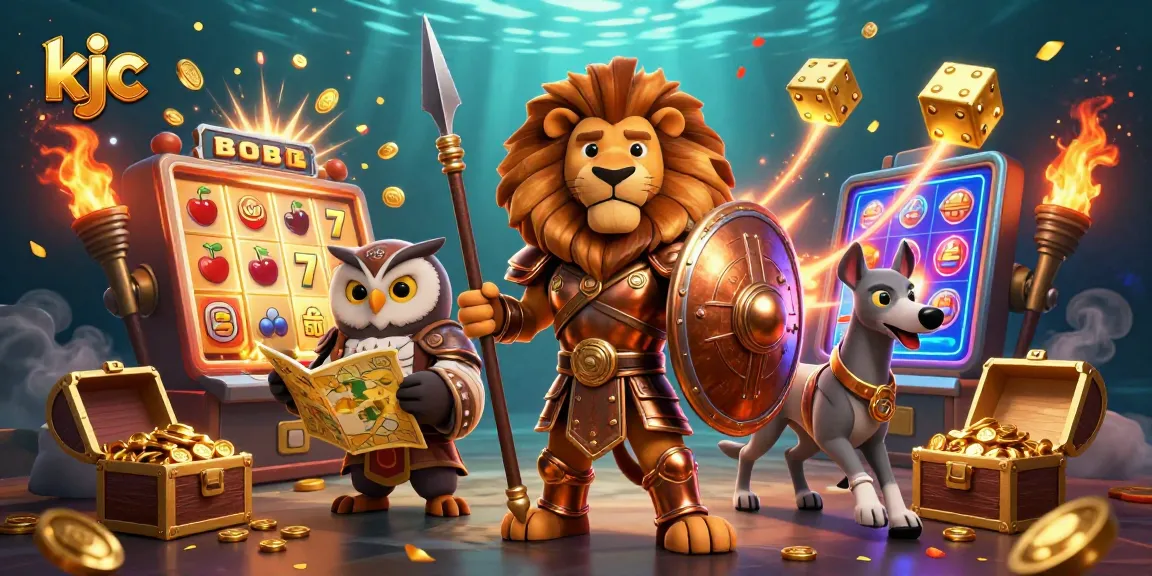 Experience thrilling gameplay at KJC with vibrant slot machines and engaging characters.