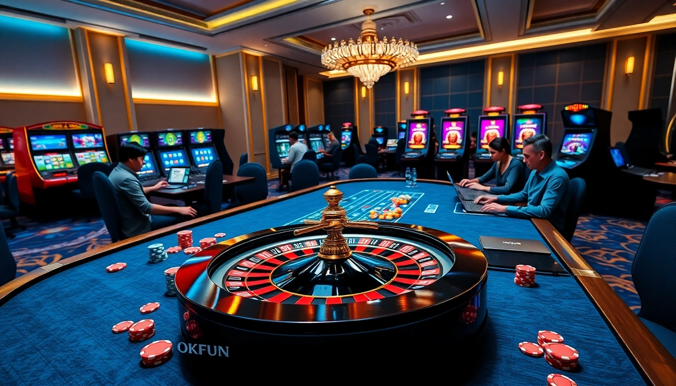 Engaging gamblers with OKFUN's vibrant casino atmosphere and exciting gameplay.