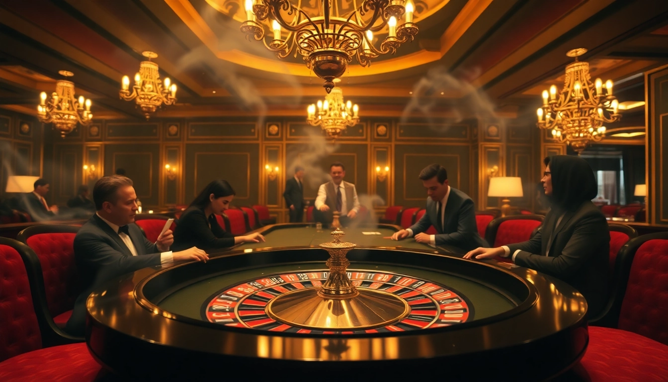Kể truyện ma with immersive casino ambiance featuring a luxurious roulette table and ghostly poker chips.