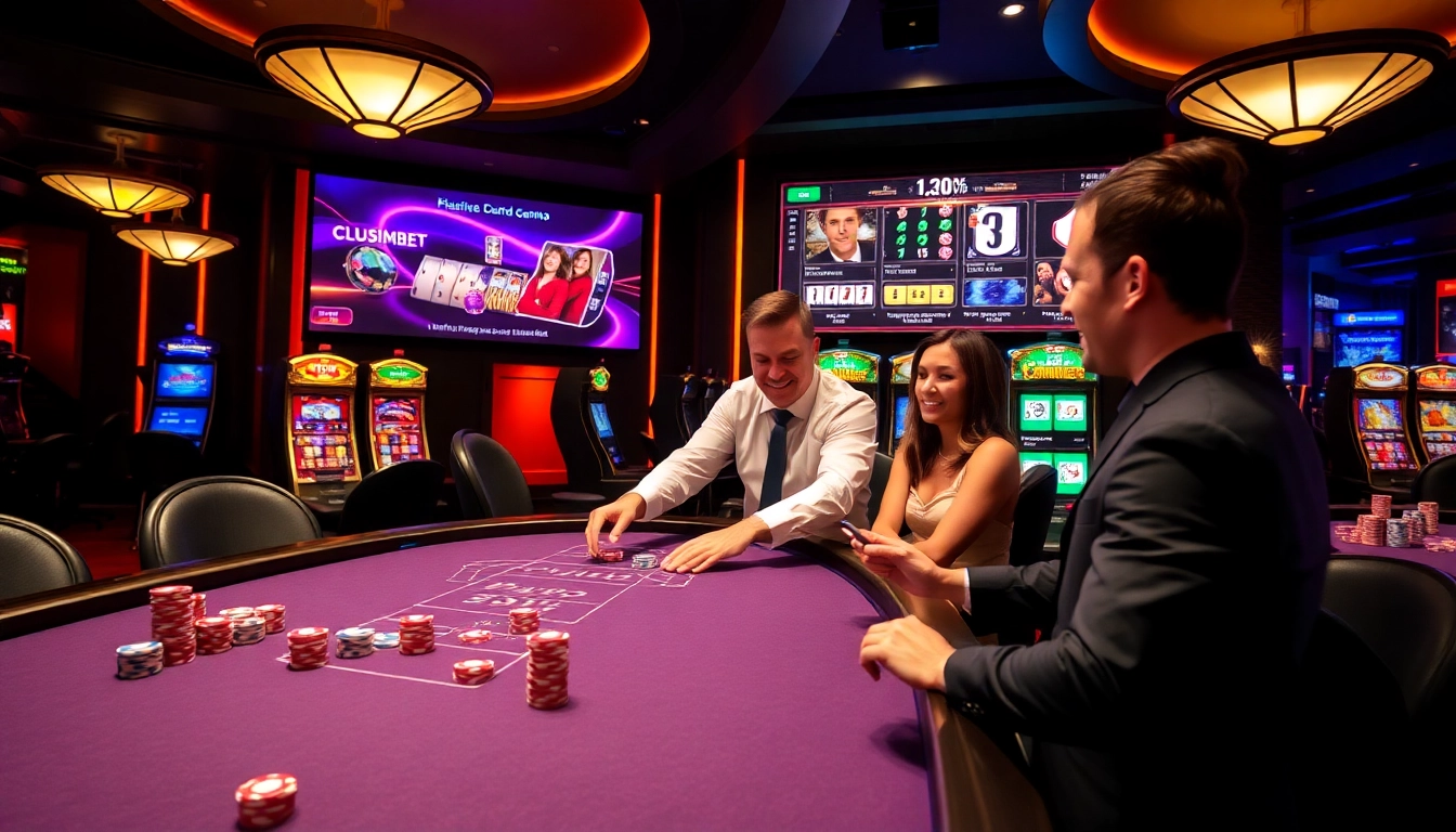 Hitclub casino scene featuring engaging players at modern gaming tables.