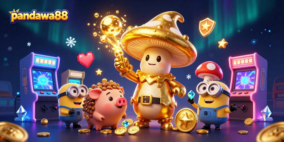 Join pandawa88 for thrilling gaming adventures featuring enchanting mushroom characters and vibrant casino elements!