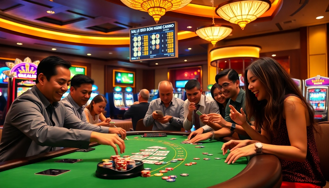 Xổ số 3 miền hôm nay displayed on a vibrant casino screen during an exciting lottery event.