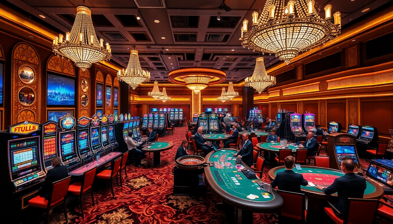Experience the thrill of gambling action at https://www.qq8827.com/ with a luxurious casino scene.