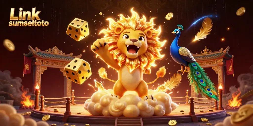 Experience the thrill of Link sumseltoto with a vibrant, exciting casino-themed 3D illustration.