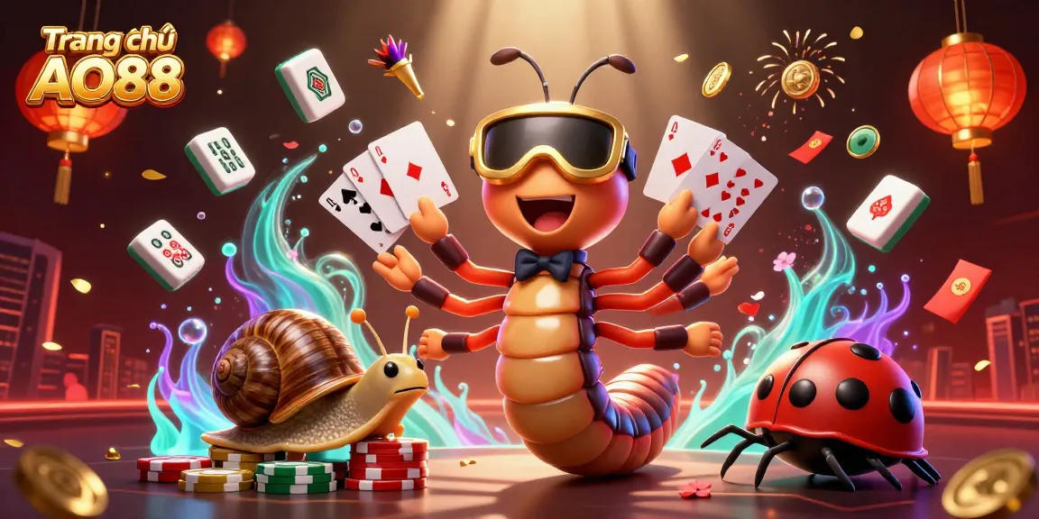 Experience the excitement at Trang chủ AO88 with a vibrant 3D casino scene full of action.