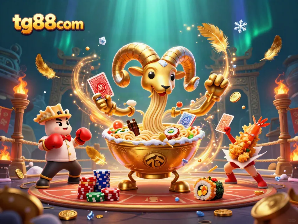tg88com showcases an energetic casino scene with vibrant characters and dynamic elements, enhancing gaming excitement.