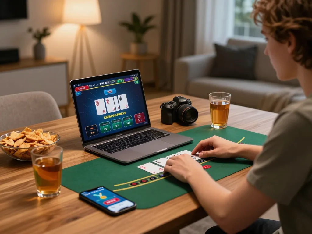 Player engaging in Blackjack at hi88 online casino with live dealer interface visible, creating an immersive gaming experience.