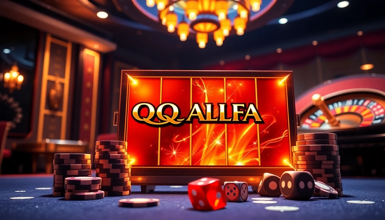 Experience thrilling gameplay on the QQALFA slot machine with vibrant colors and casino excitement.