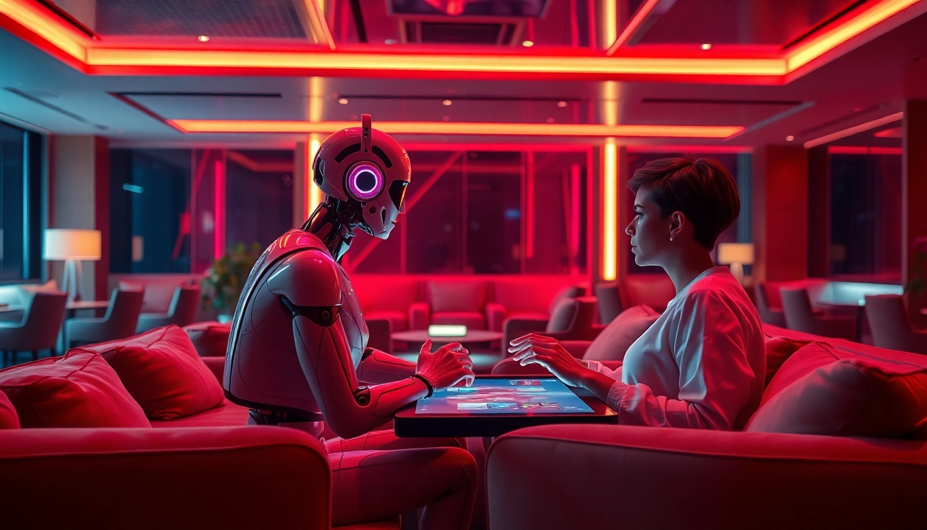 Explore the best nsfw ai in an intimate lounge setting with engaging AI characters.