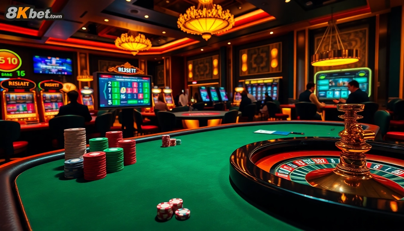 Experience thrilling games and high stakes at 8kbet.town's vibrant online casino.
