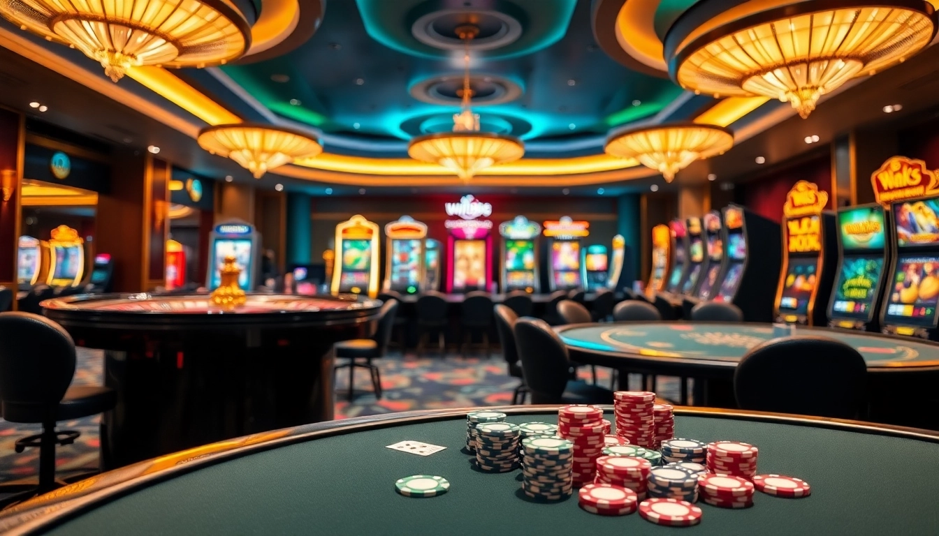 Engaging scene of WW88 casino experience featuring poker chips and roulette wheel.