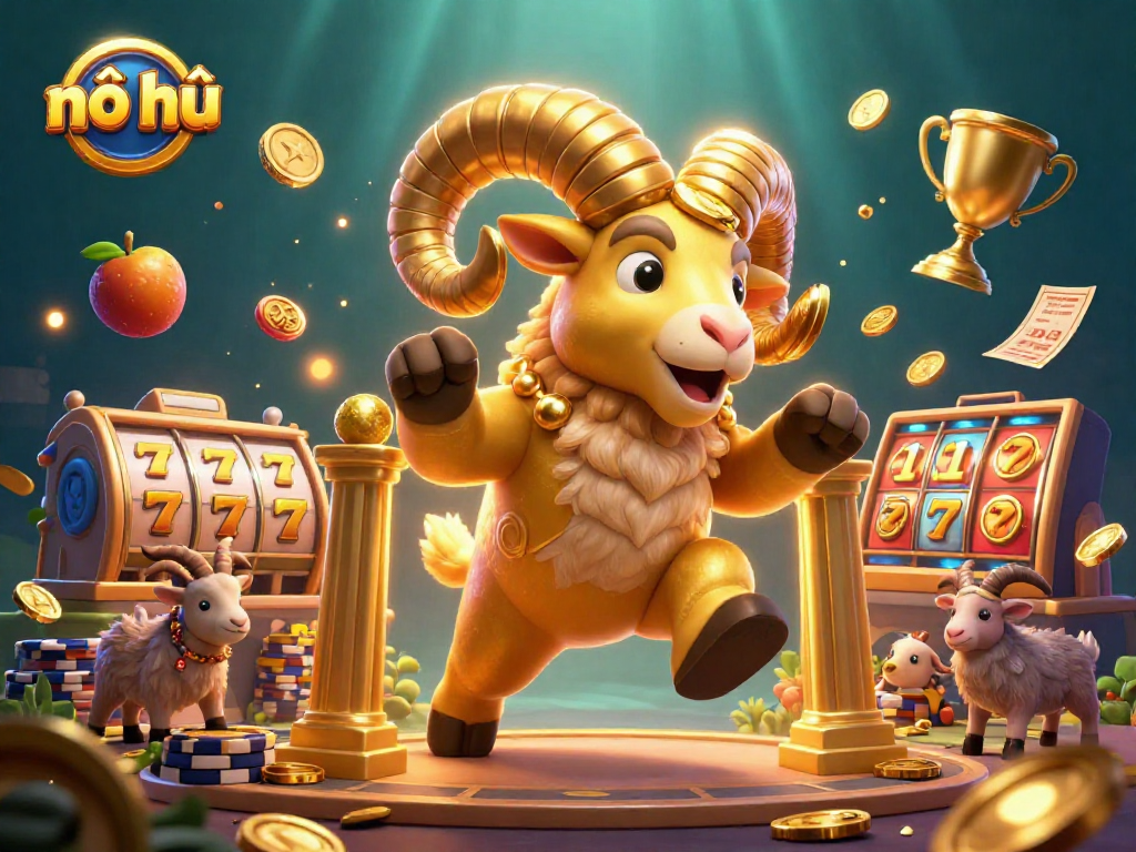 Experience thrilling nổ hũ gameplay with vibrant slot reels and golden jackpot symbols.
