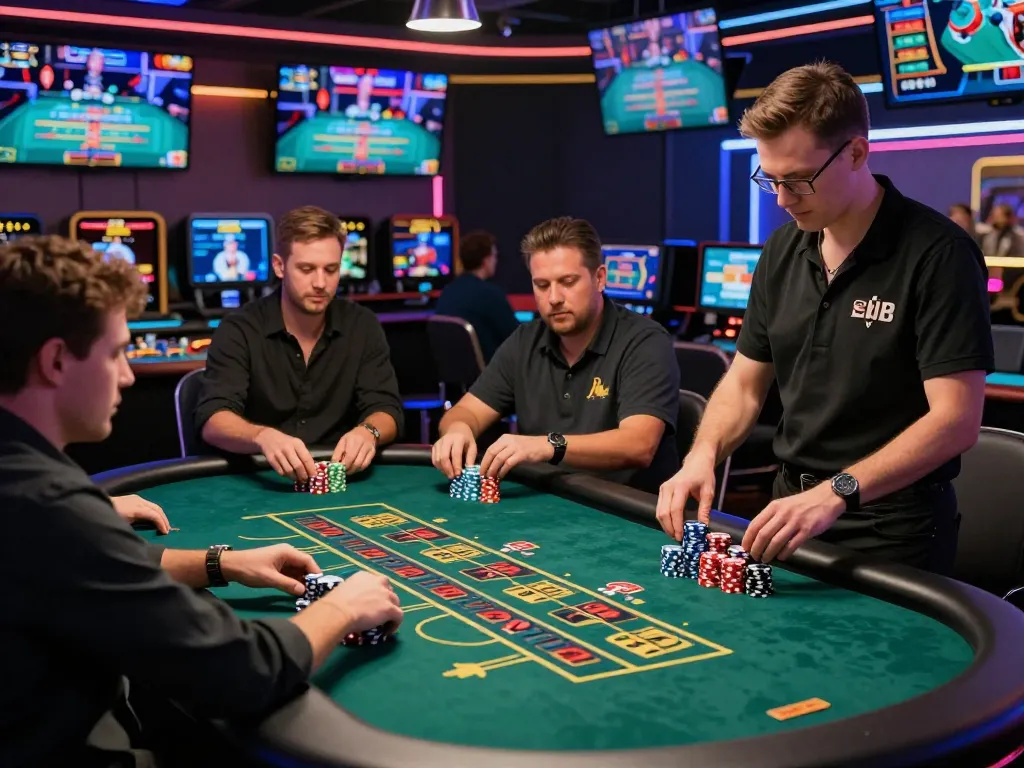 Engaging online casino scene featuring gem88 players enjoying baccarat with vibrant atmosphere.
