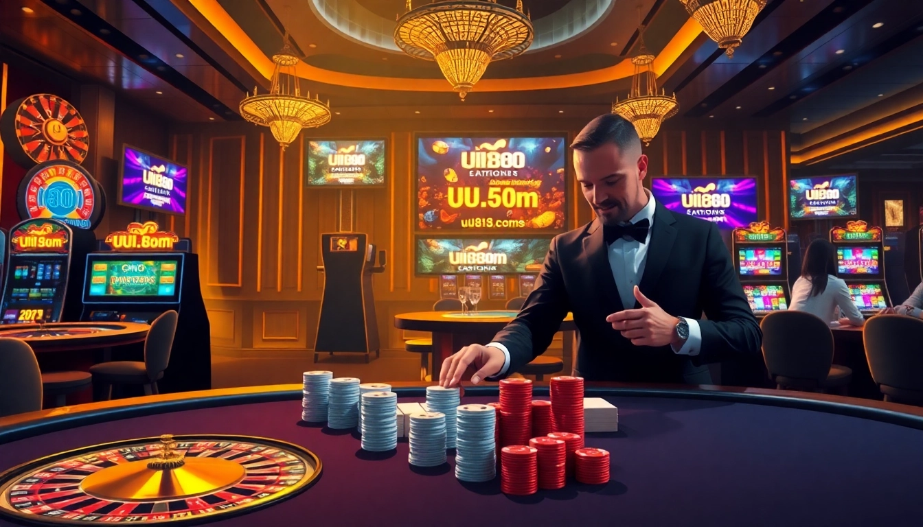 Experience the excitement of uu88 com with players at a vibrant casino table.