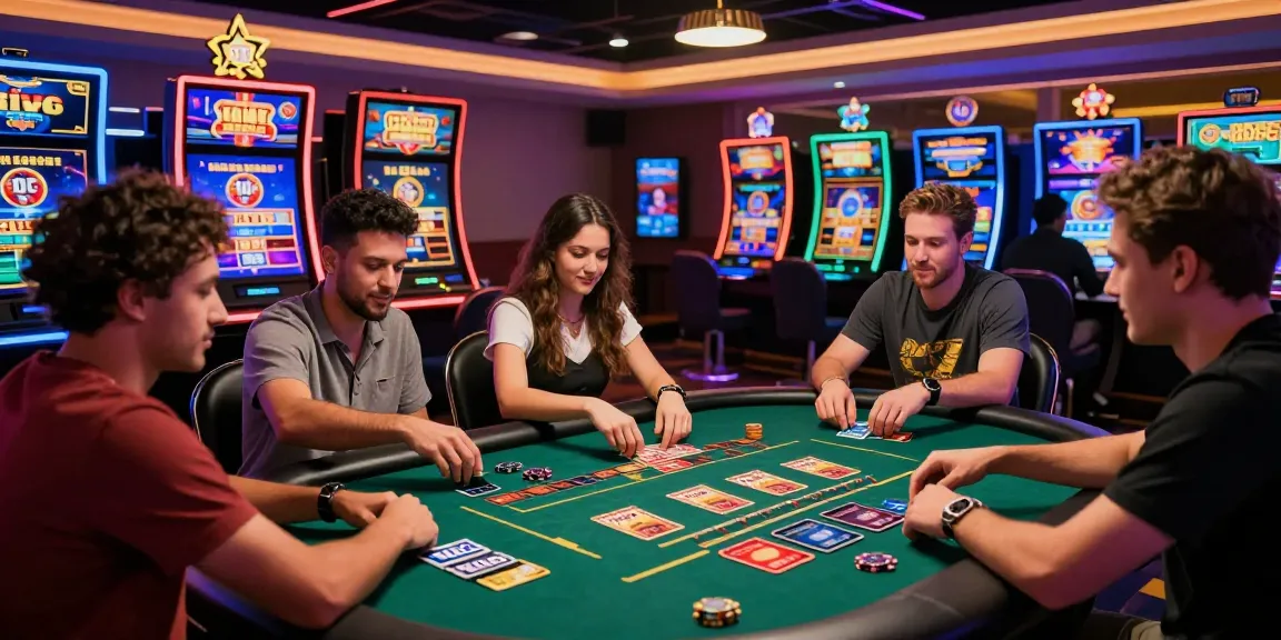 Players enjoying games at vibrant casinos that accept credit cards, highlighting Visa and Mastercard options.