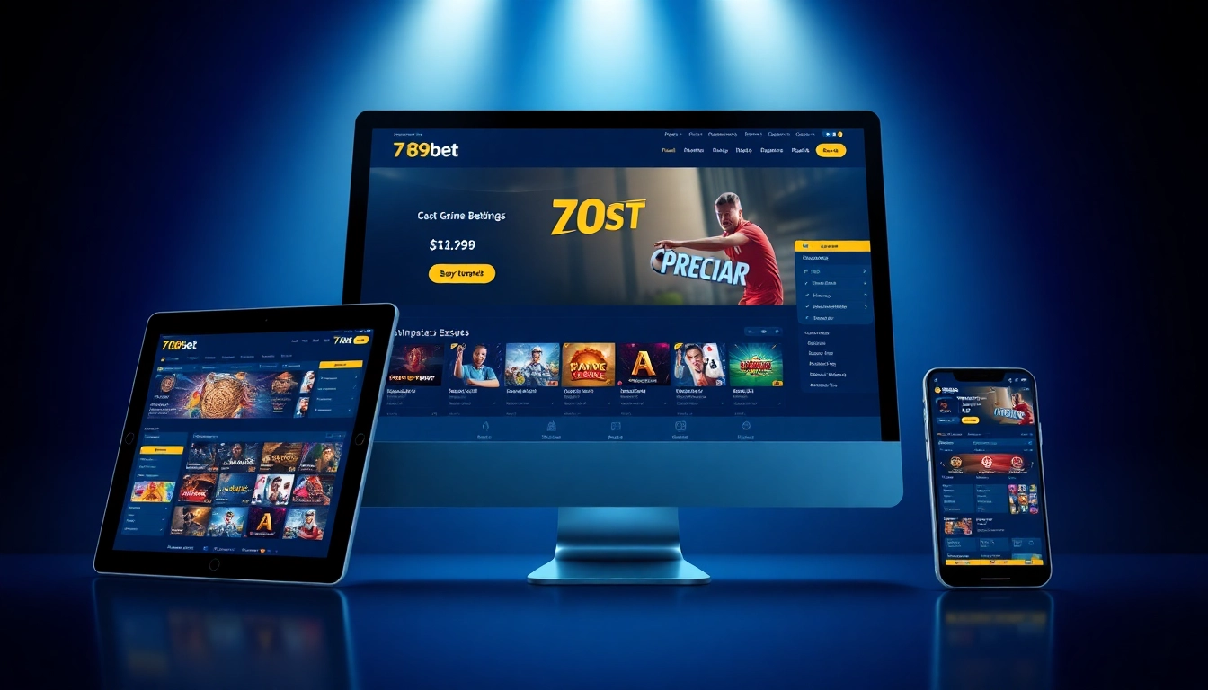 789bet online betting interface displayed on multiple devices, showcasing games and promotions.