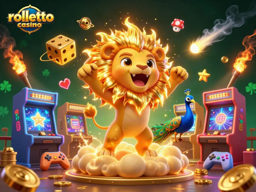 Experience the excitement of rolletto casino with vibrant games and dynamic characters highlighted in 3D.