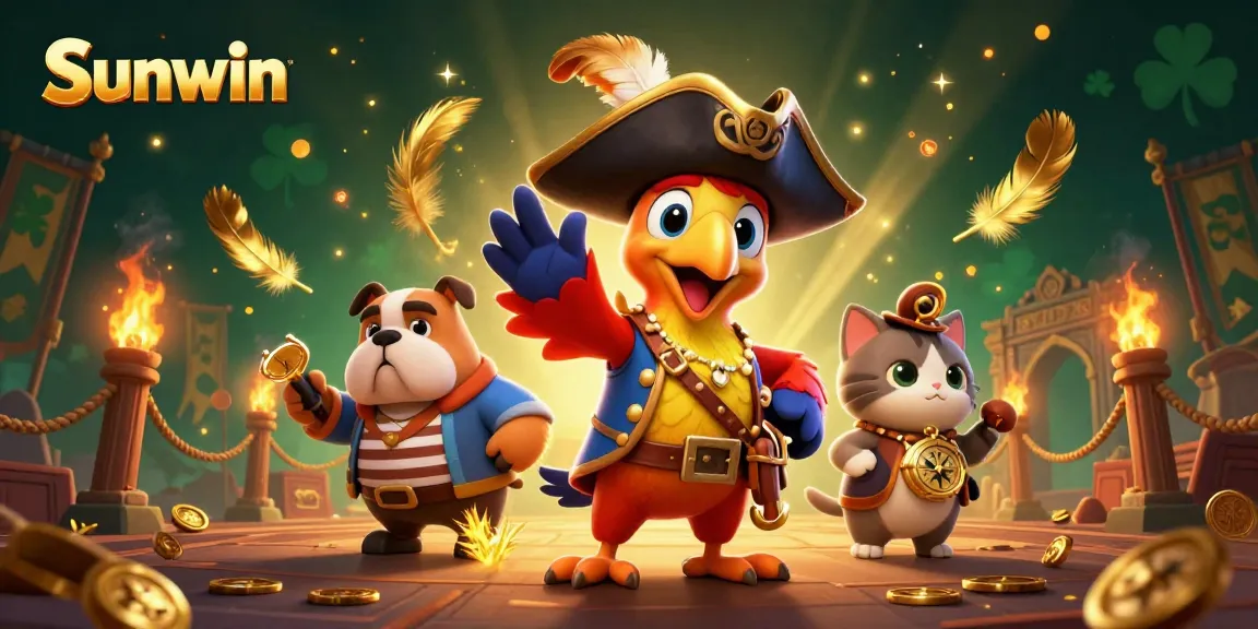 Experience the thrill of Sunwin's exciting games with vibrant characters and dynamic gambling elements.