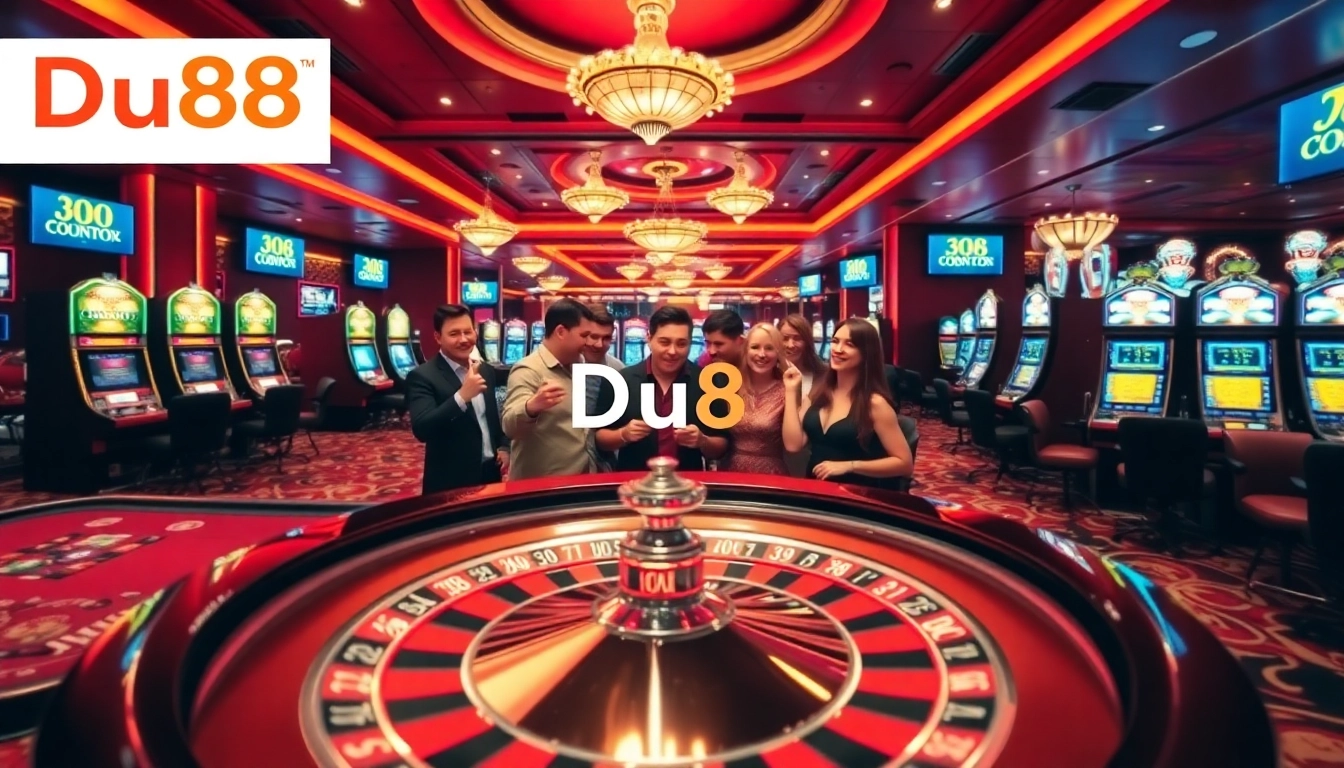 Experience the thrill of winning at Du88's luxurious casino tables with vibrant action and excitement.