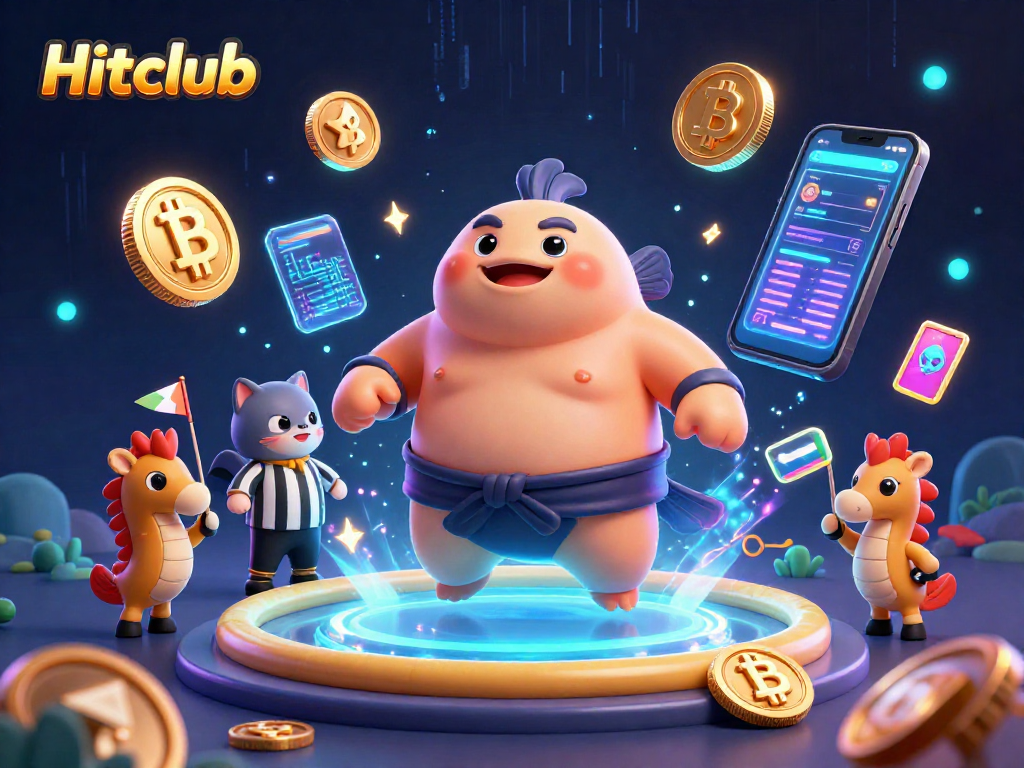 Hitclub features an underwater ring with a fugu, catfish referee, and exciting crypto elements.