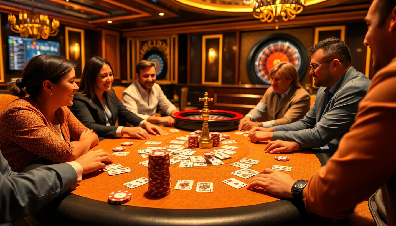 vaoluoitv showcases gamblers at a poker table, enjoying high-quality gaming experiences.