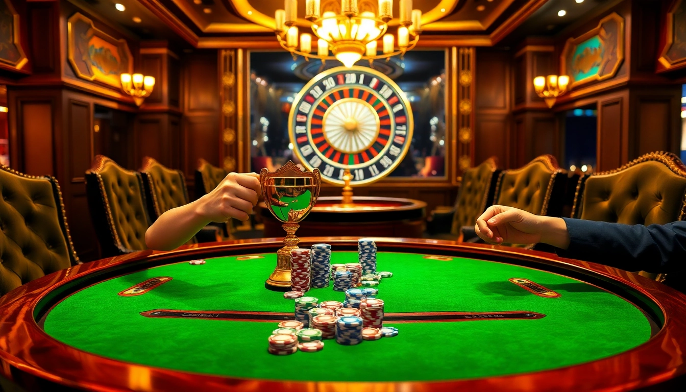 Experience thrilling poker action at Nhà cái 9BET with vibrant colors and professional ambiance.