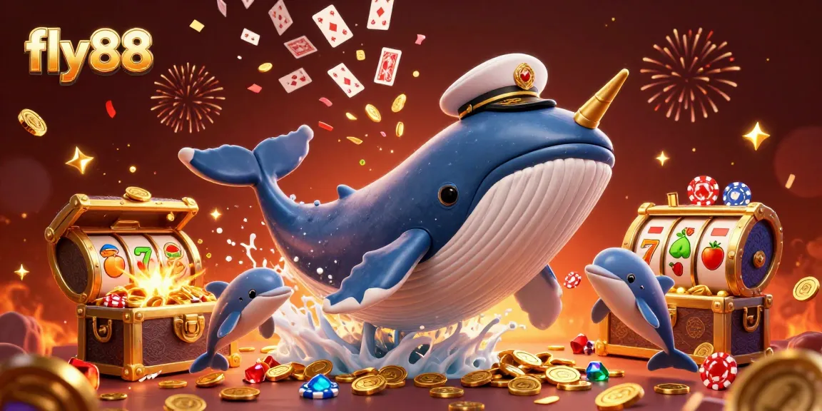 Experience the thrill of winning with fly88's captivating casino scene featuring dynamic gambling elements.