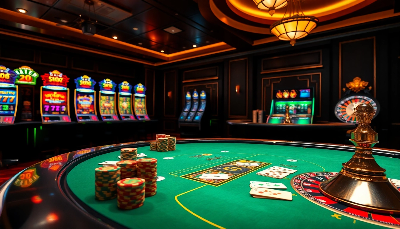 Experience the thrill of KJC with luxury poker games, vibrant slot machines, and a lively casino ambiance.