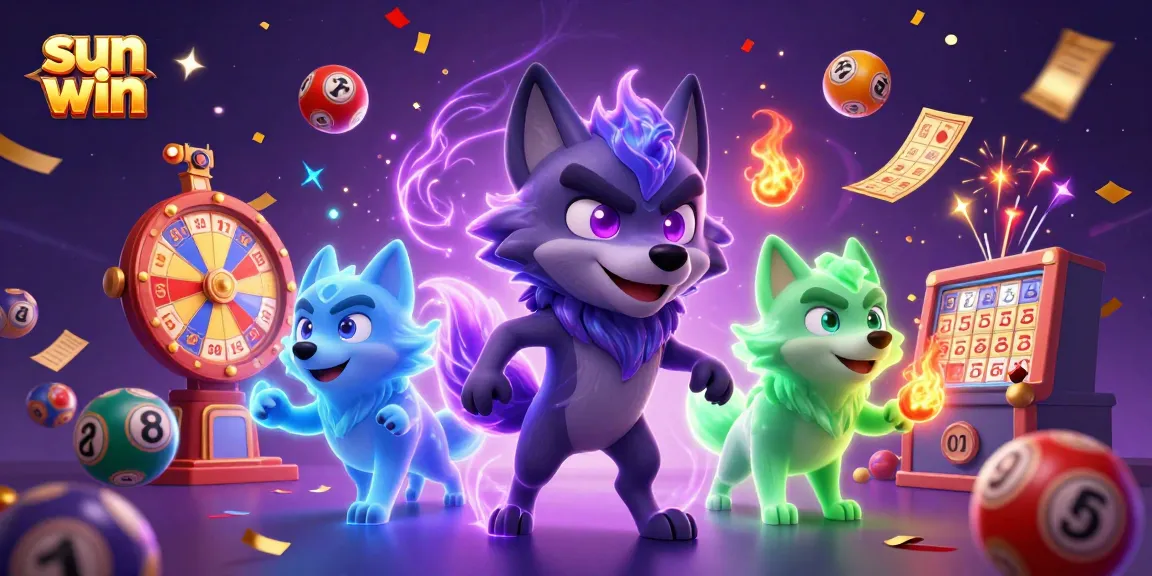 Experience the thrill of sun win with vibrant casino games and dynamic characters in an immersive scene.