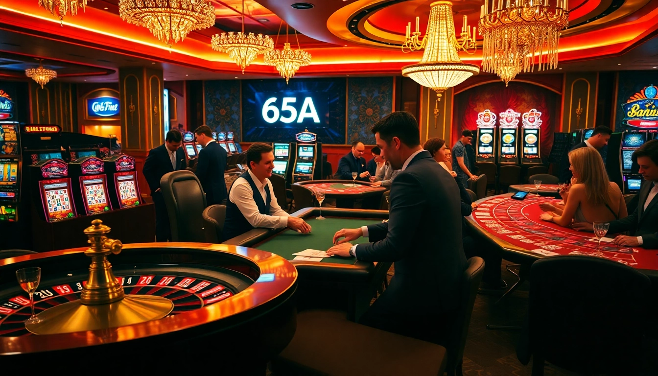Experience the excitement of gambling at 65A Casino with luxurious slots and interactive games.