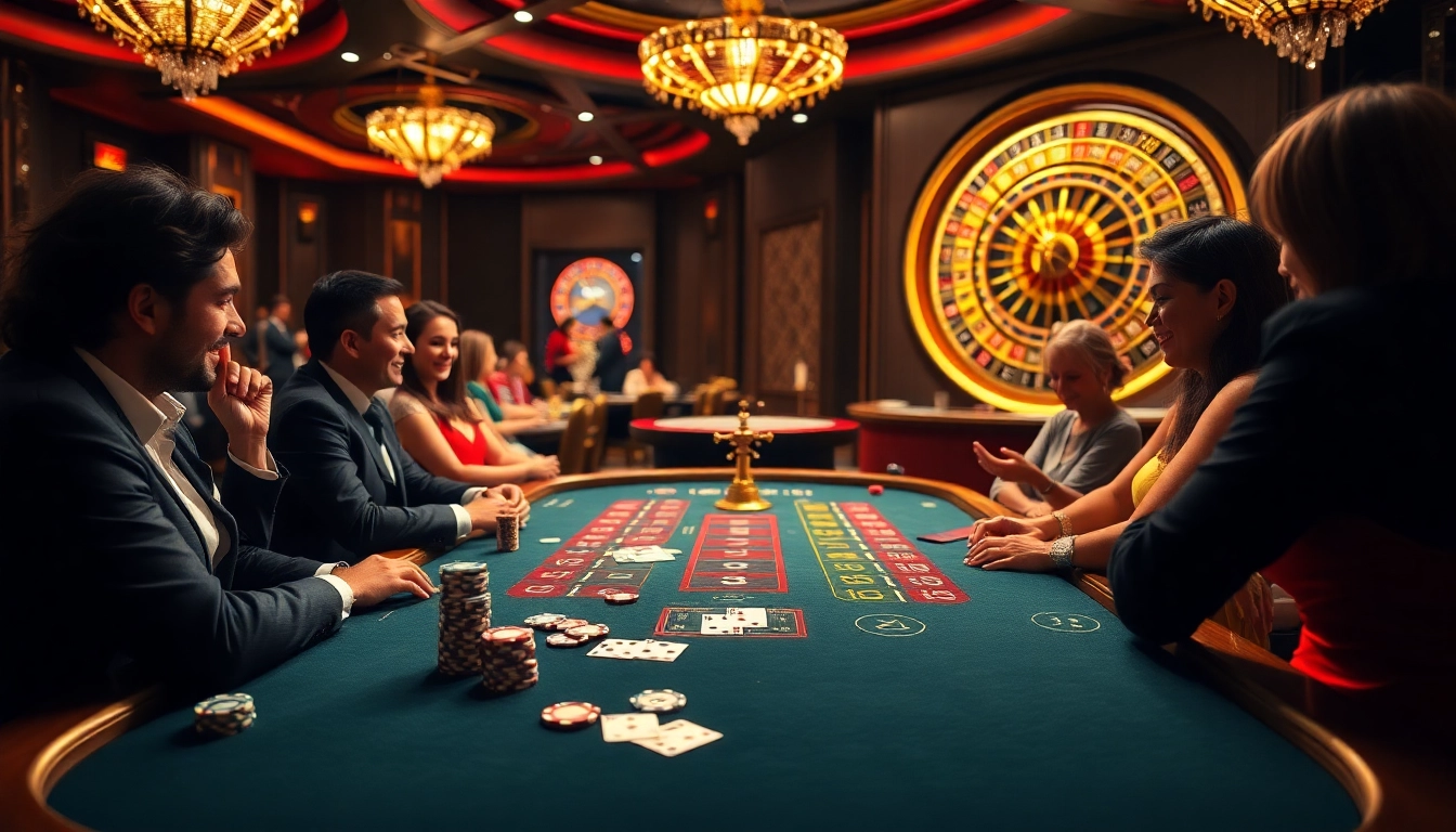 Engaging Baccarat players enjoying a professional experience at bong88.casa casino.