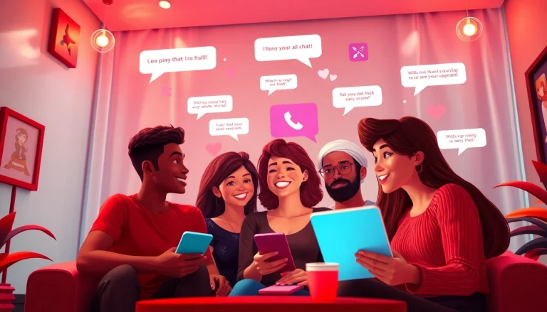 Dynamic and inviting atmosphere for spicy chat with animated characters and warm tones.