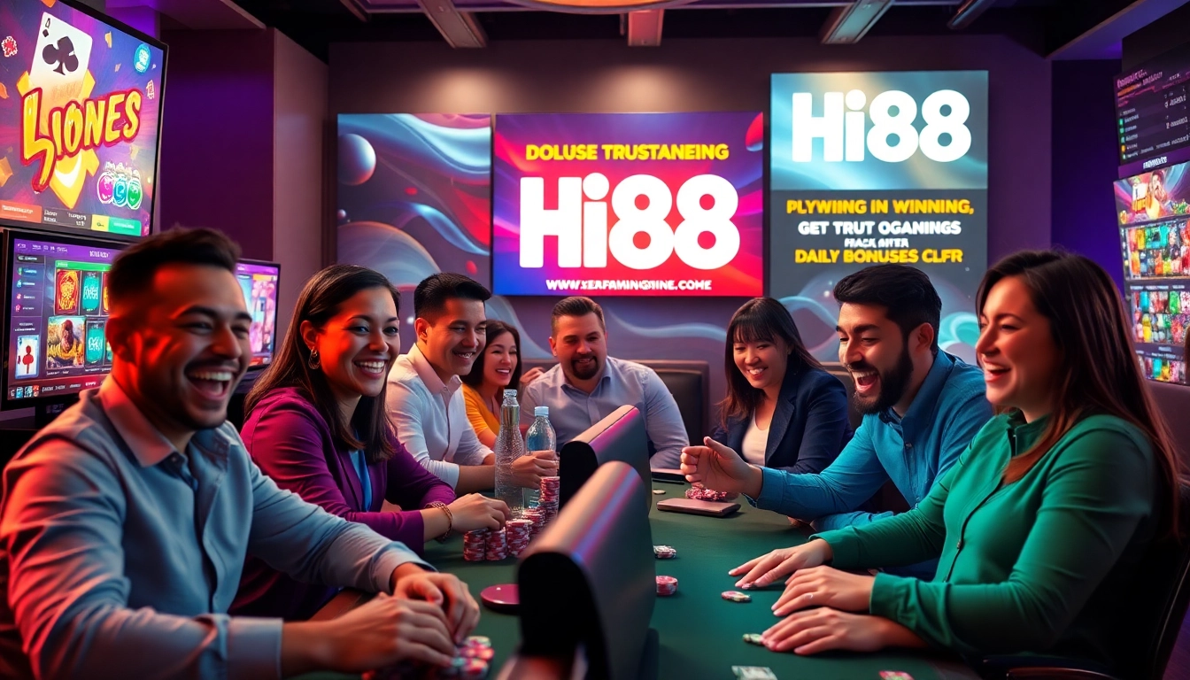 Players engaging with games on stimmgewitter.org, showcasing excitement in a vibrant online casino.