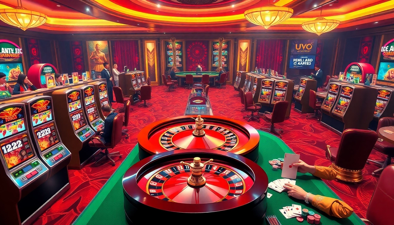 Experience thrilling gameplay at UU88 with colorful slot machines and exciting poker action.